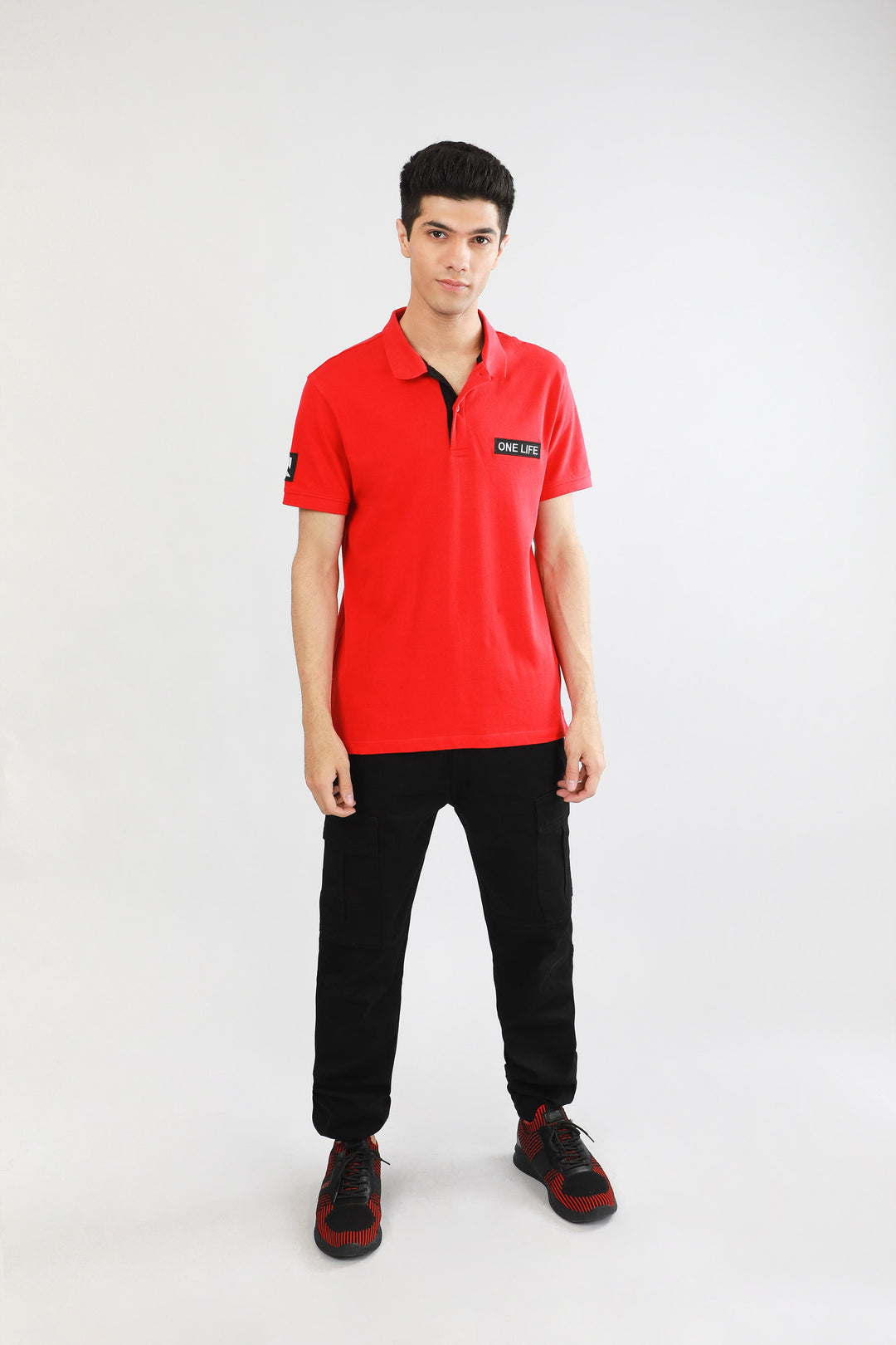 Graphic Polo Red