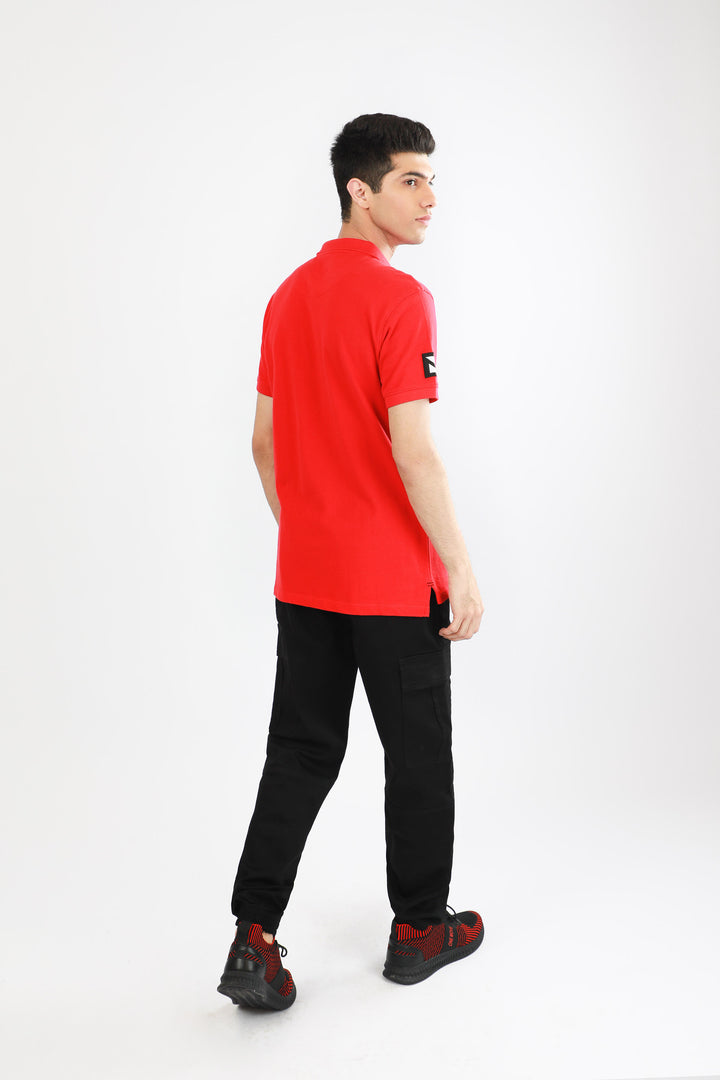 Graphic Polo Red