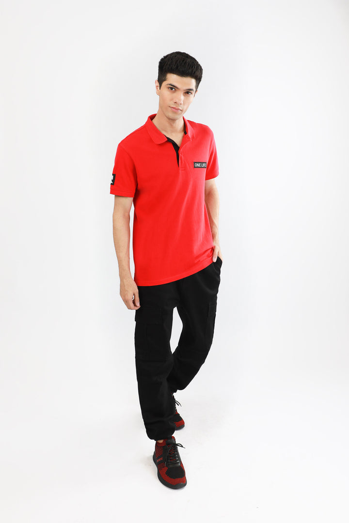 Graphic Polo Red