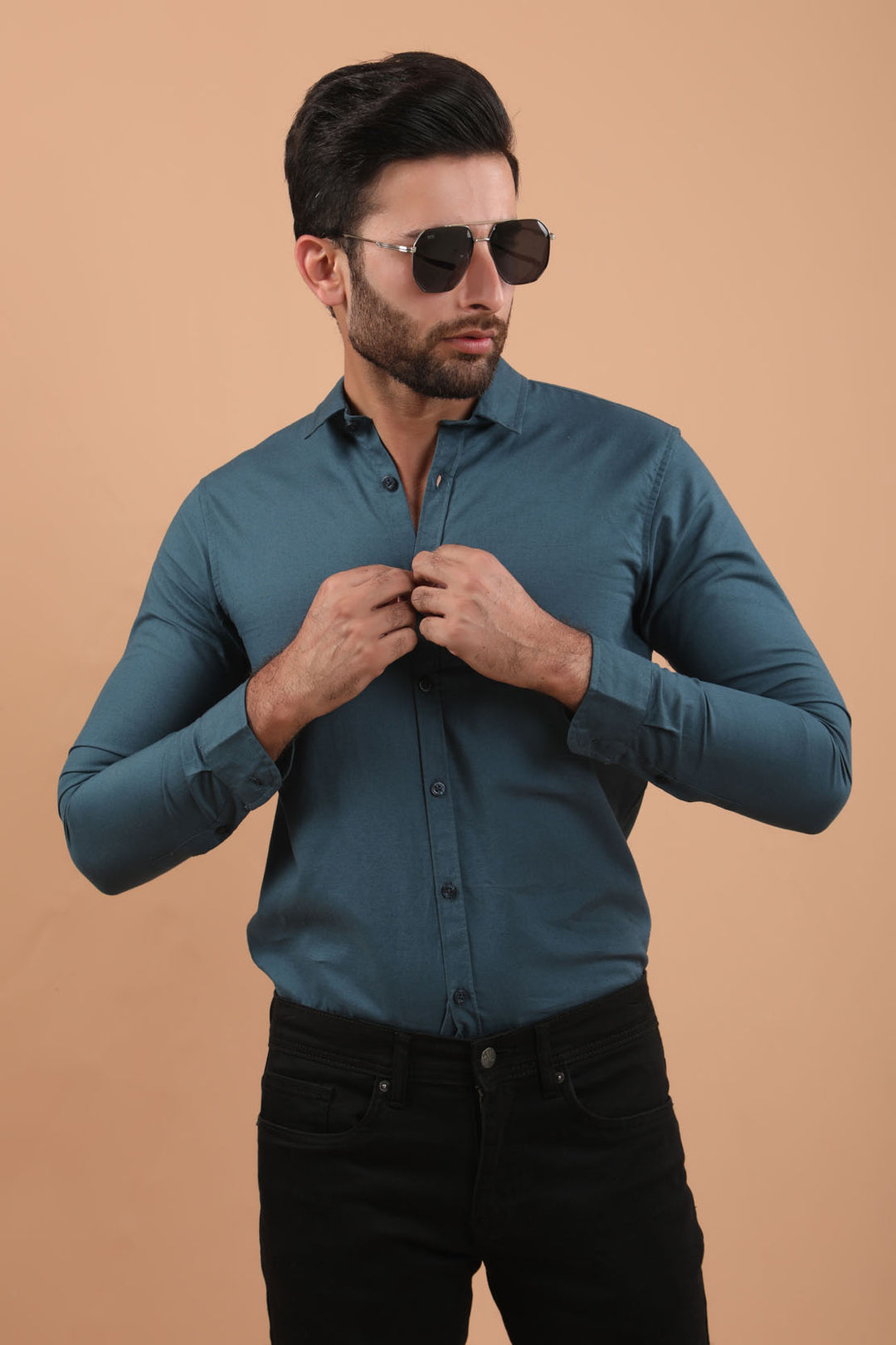 Plain Shirt Teal (7323798798487)
