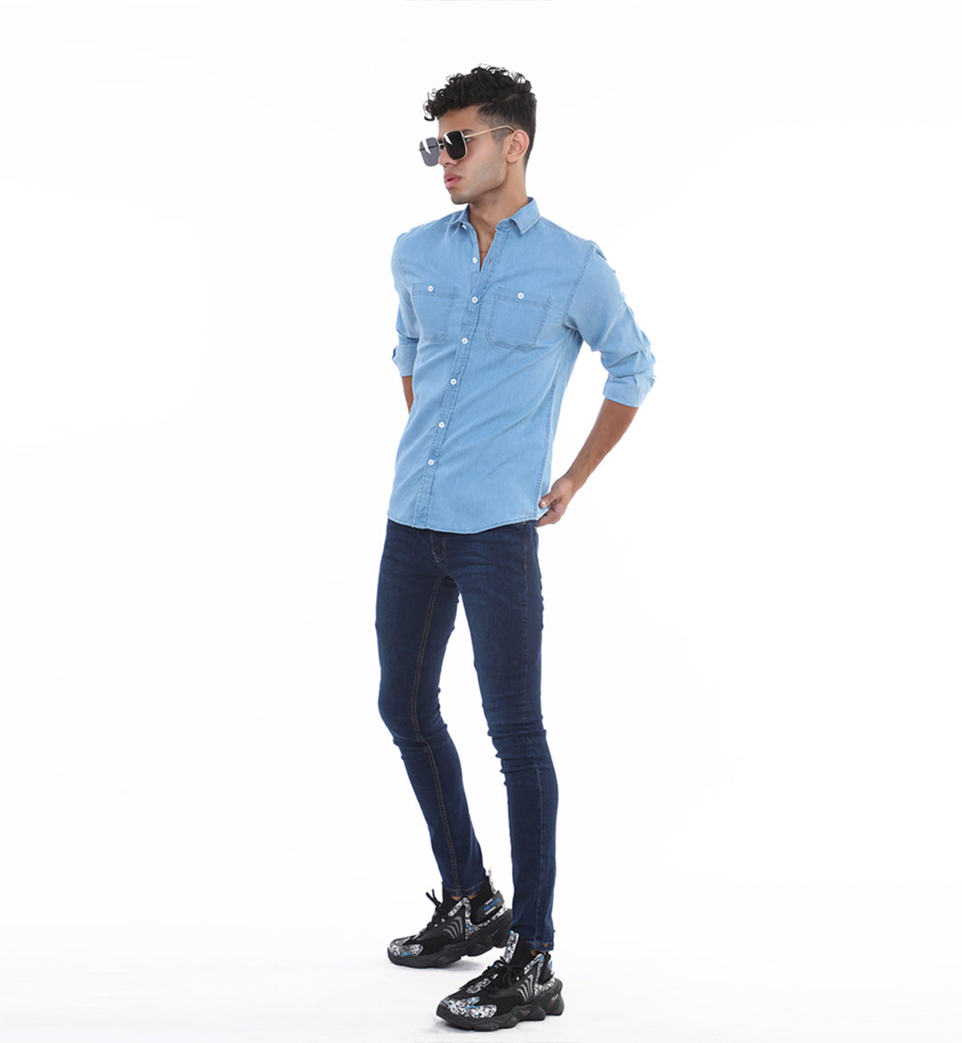Denim Shirt Blue (7538396790935)