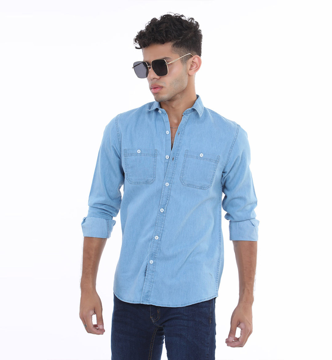 Denim Shirt Blue (7538396790935)