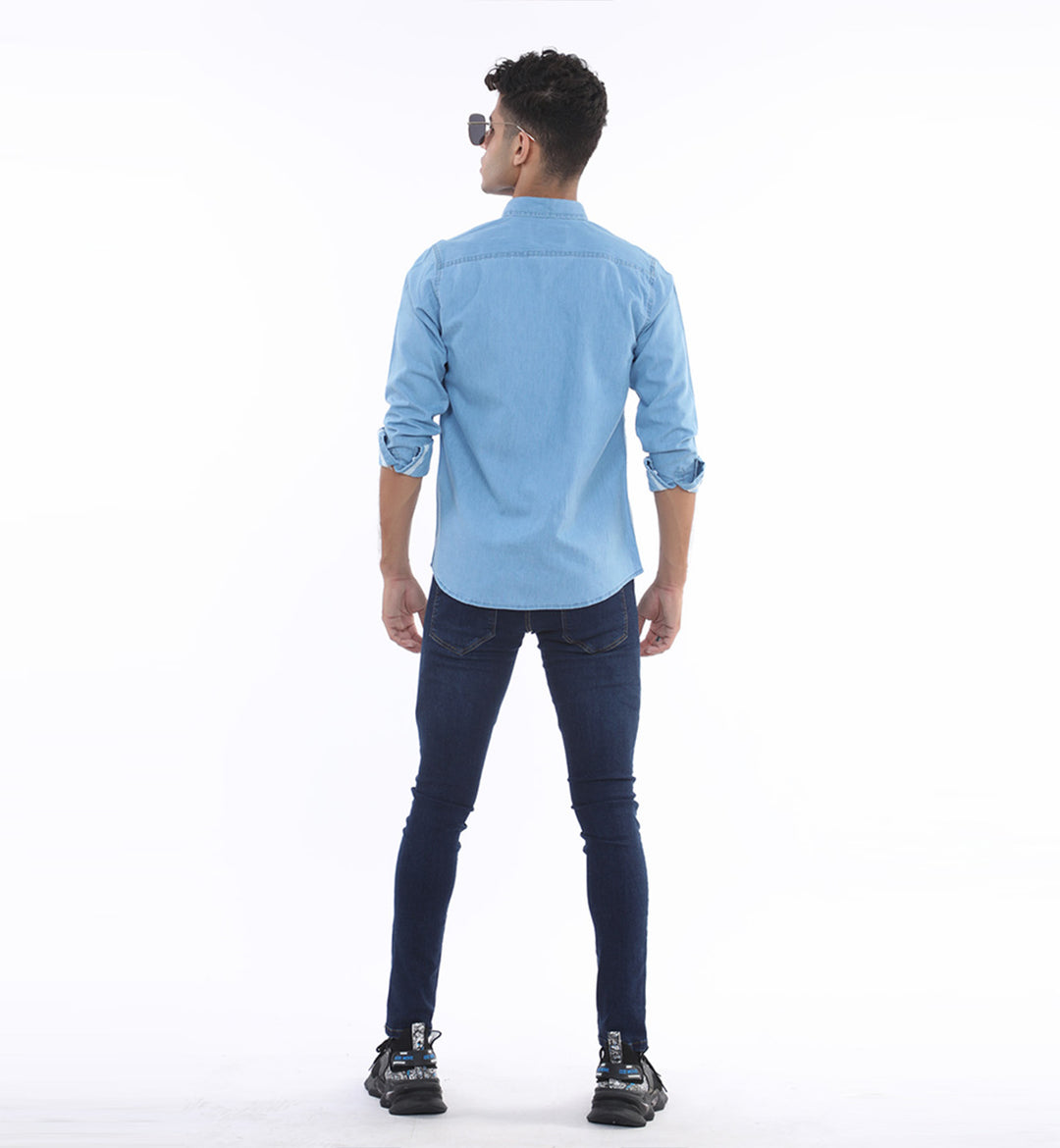 Denim Shirt Blue (7538396790935)