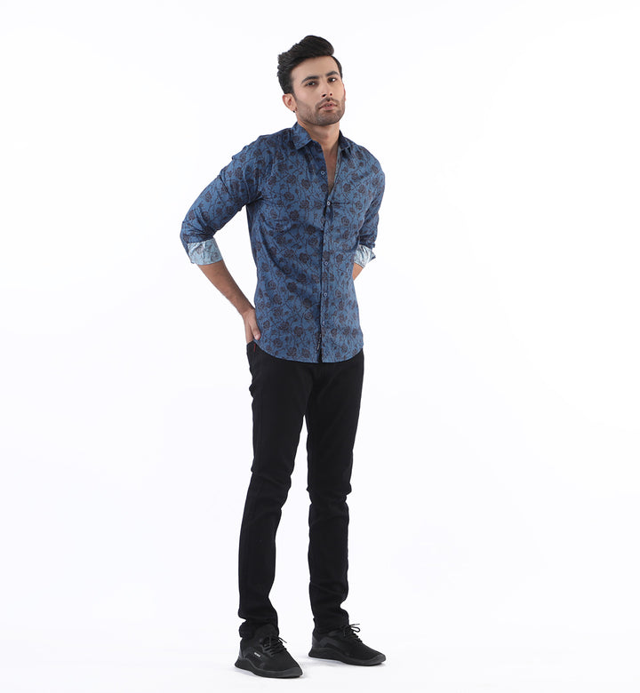 Printed Shirt Navy