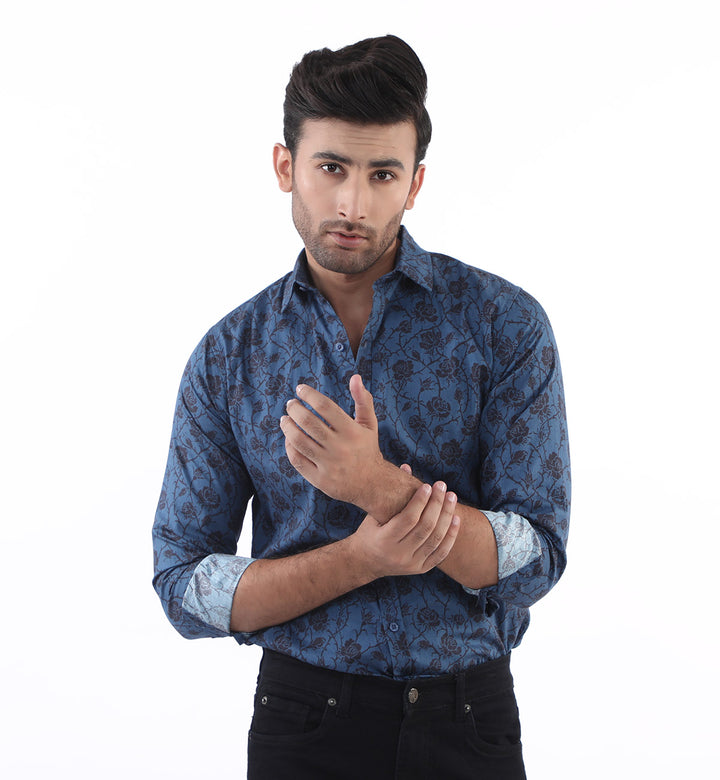 Printed Shirt Navy