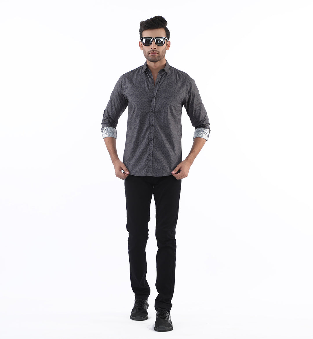 Printed Shirt Grey