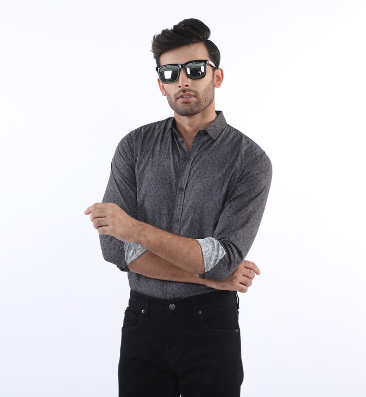 Printed Shirt Grey