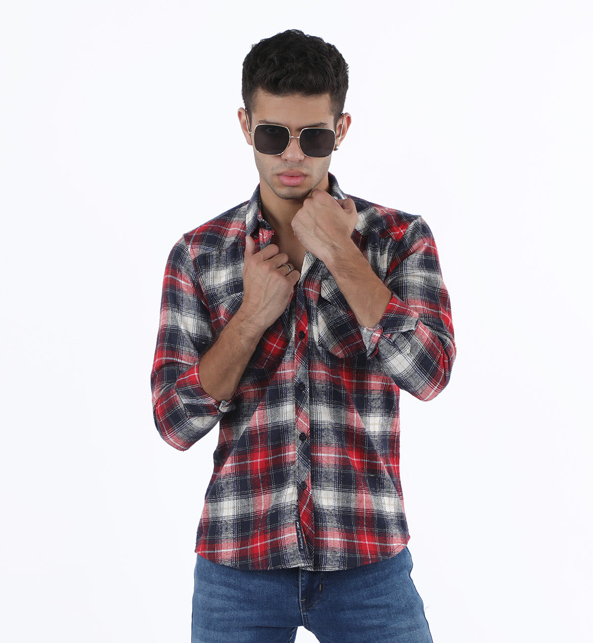 Flannel Shirt Red/Navy