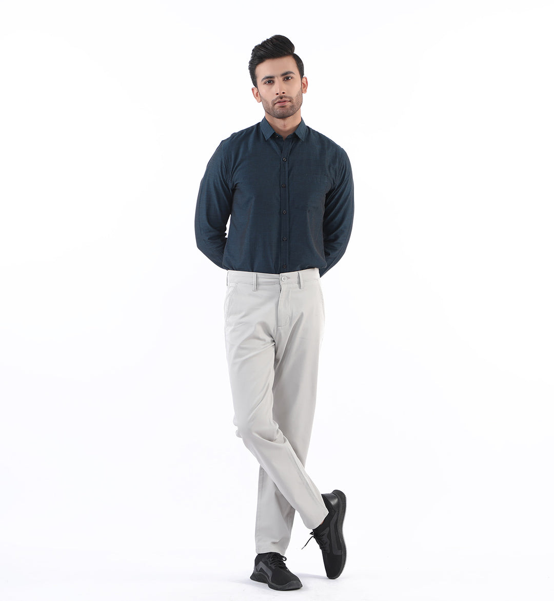 Textured Shirt Dark Blue