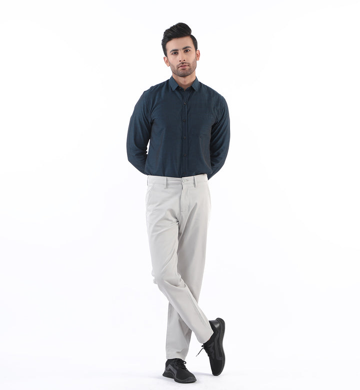 Textured Shirt Dark Blue