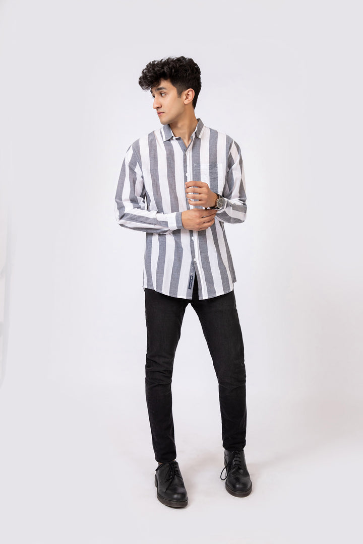 Stripe Shirt Grey/White