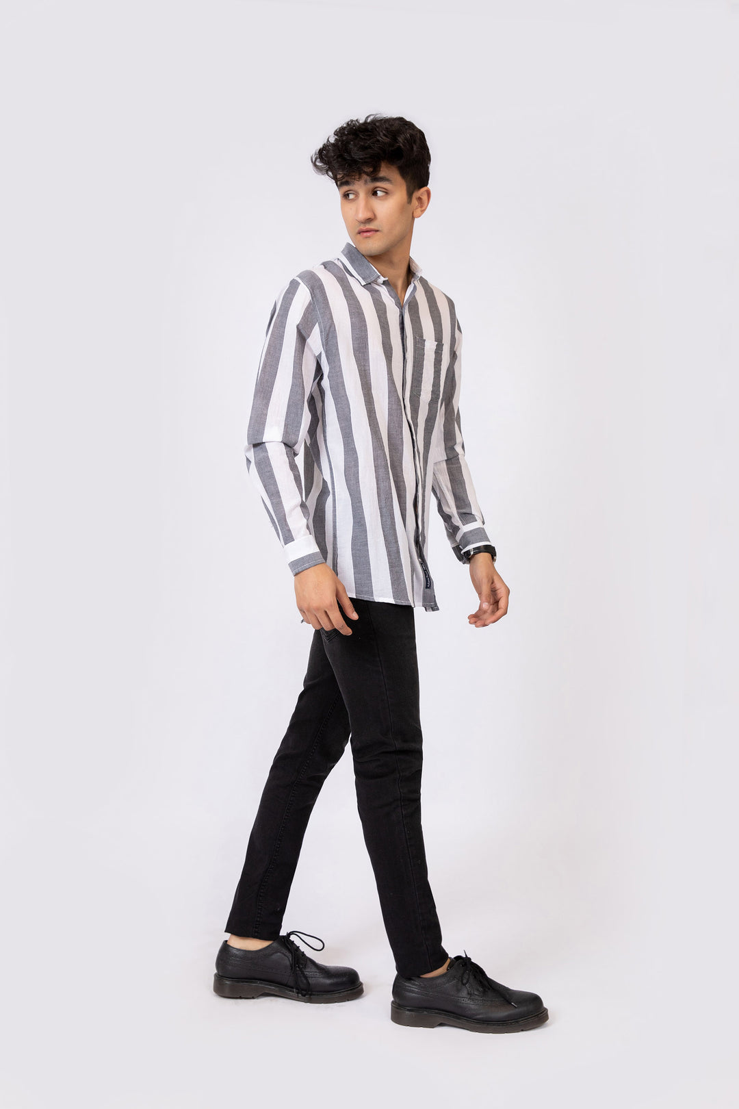 Stripe Shirt Grey/White