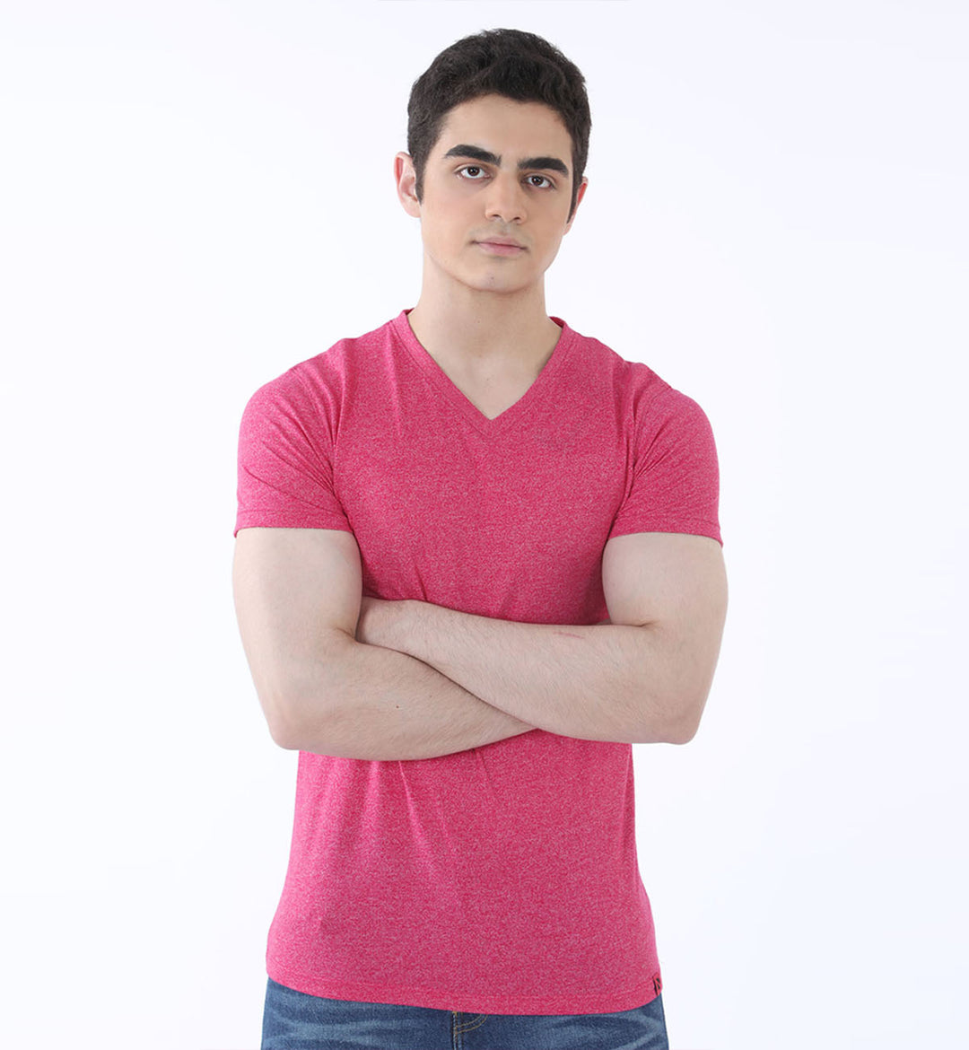 Textured V-Neck Purple (7432448147607)