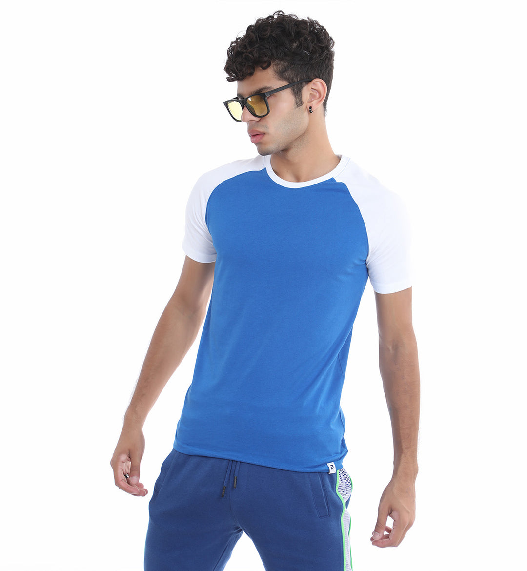 Raglan Tee Blue/White (7584610582679)