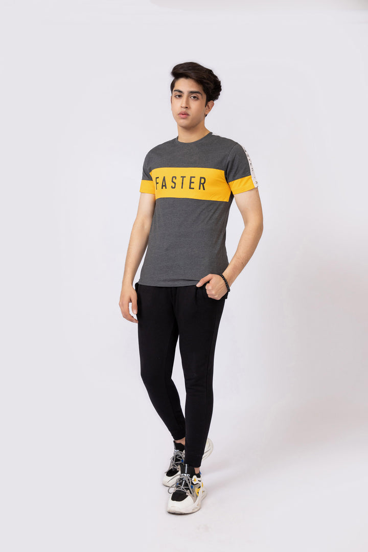 Paneled Tee Grey