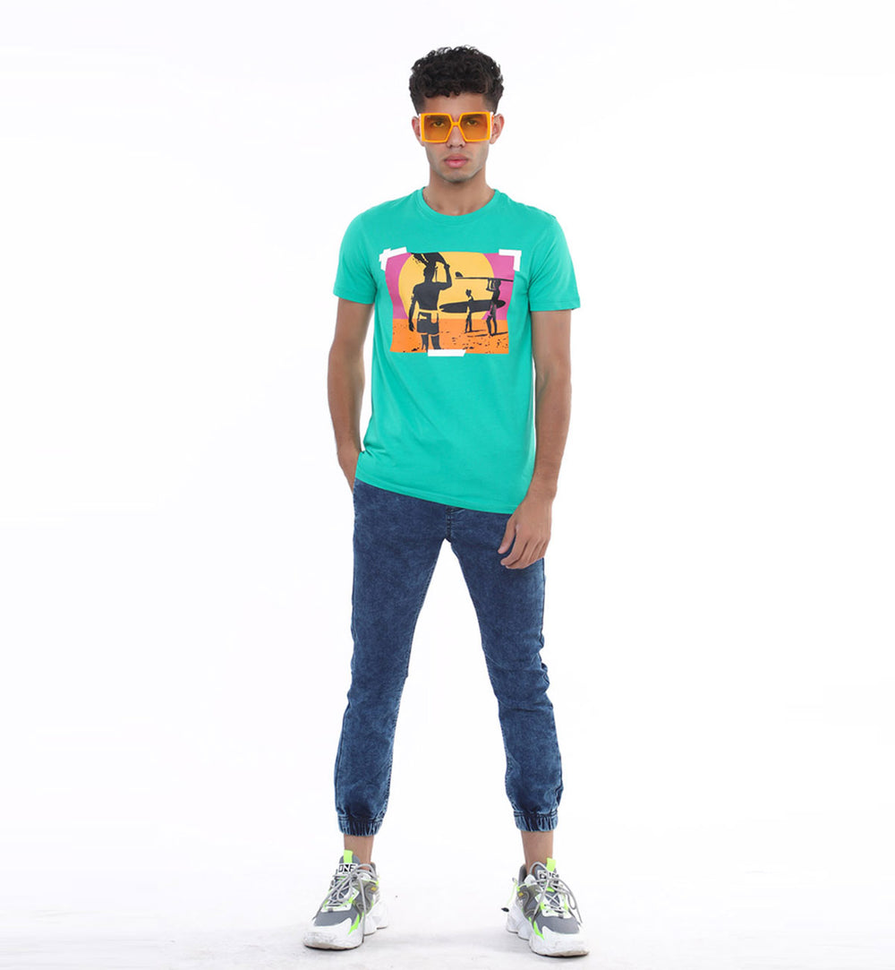 Graphic Tee Turquoise (7500531630231)