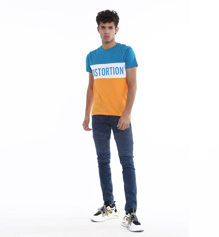 Graphic Tee Blue/Brown