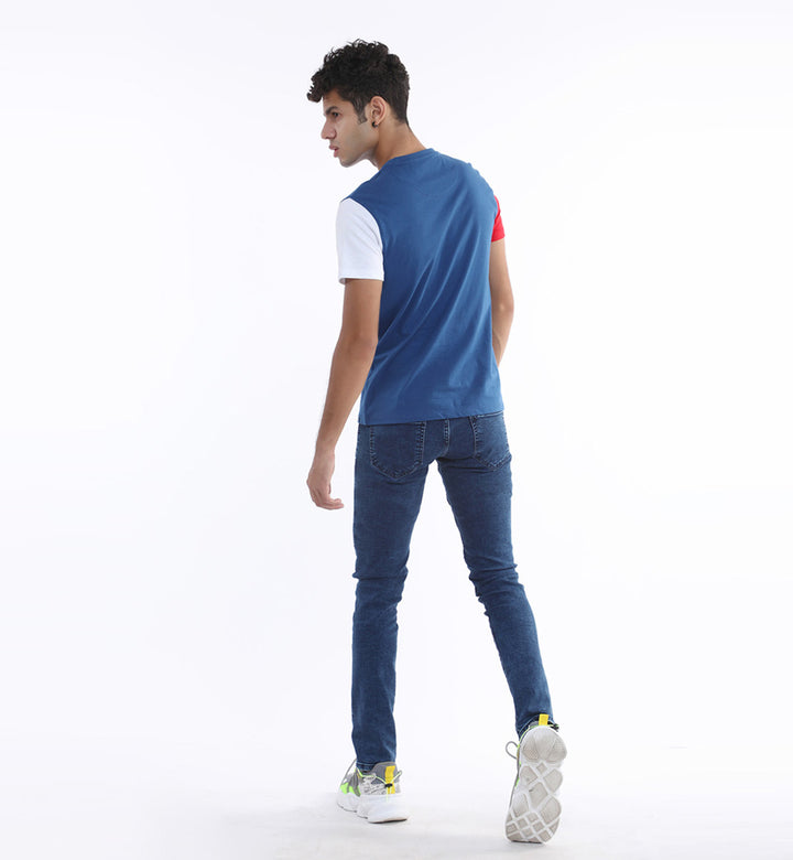Contrasting Tee Blue (7548755214487)