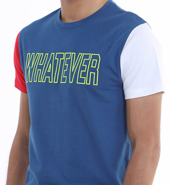 Contrasting Tee Blue (7548755214487)