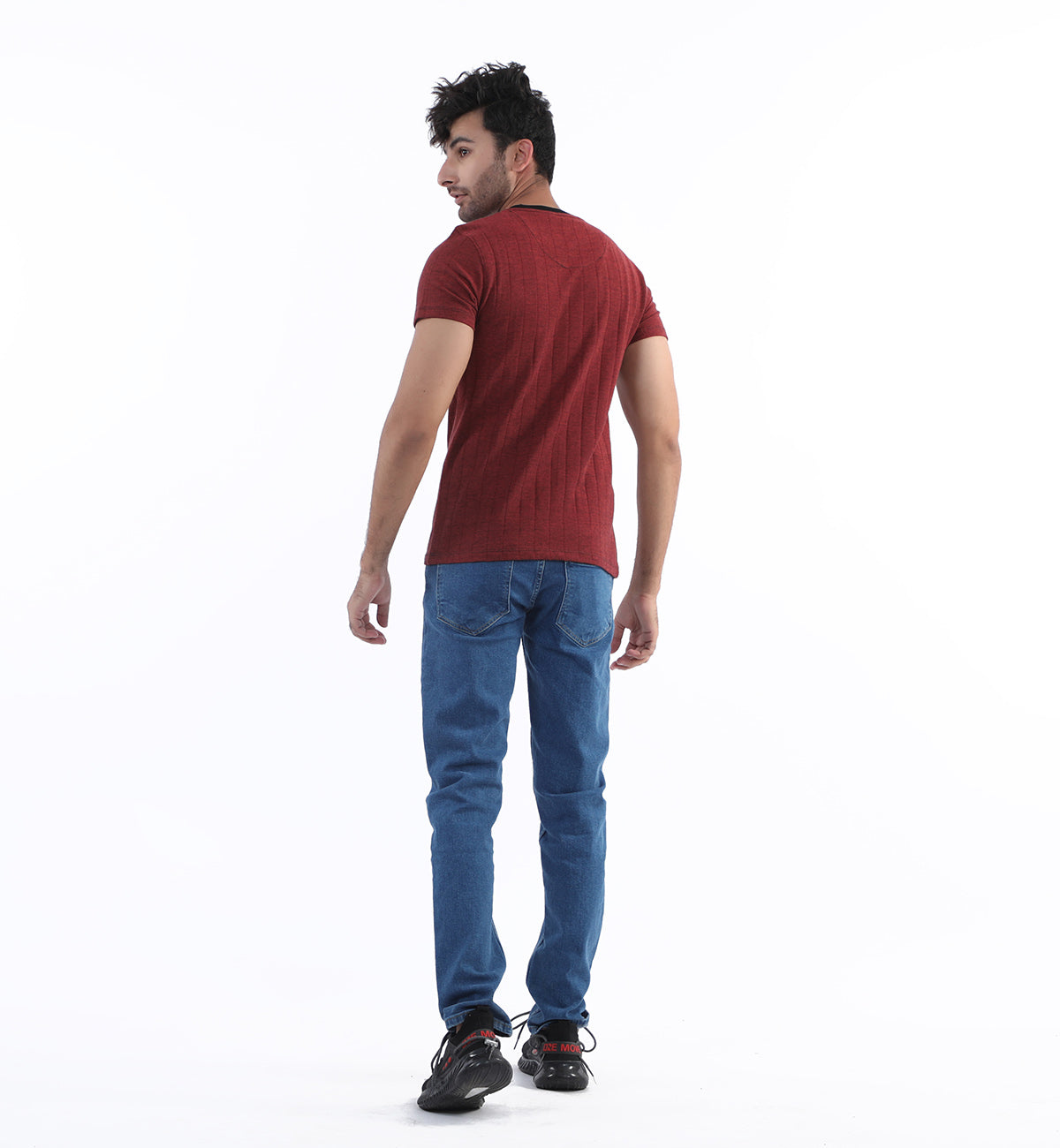 Textured Tee Maroon