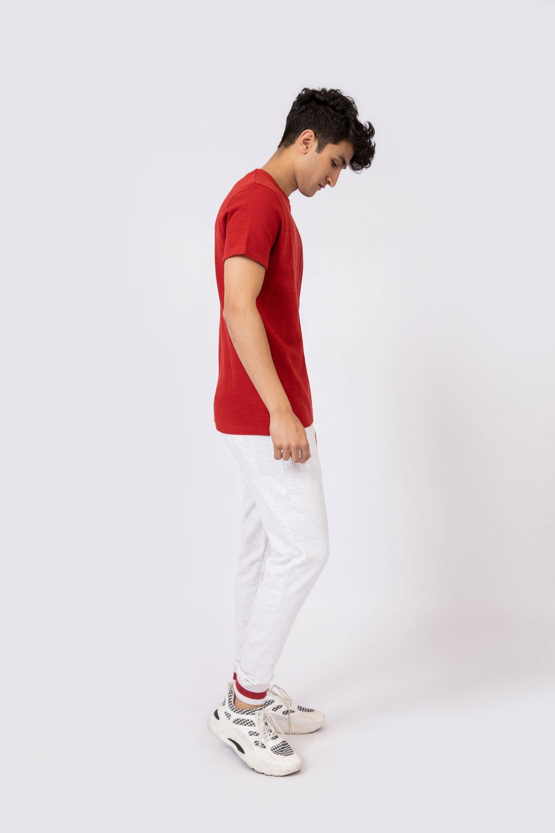 Textured Tee Maroon