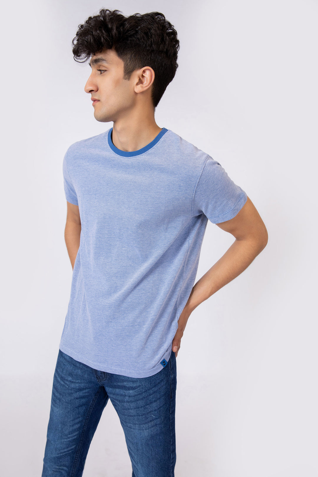 Textured Tee Blue