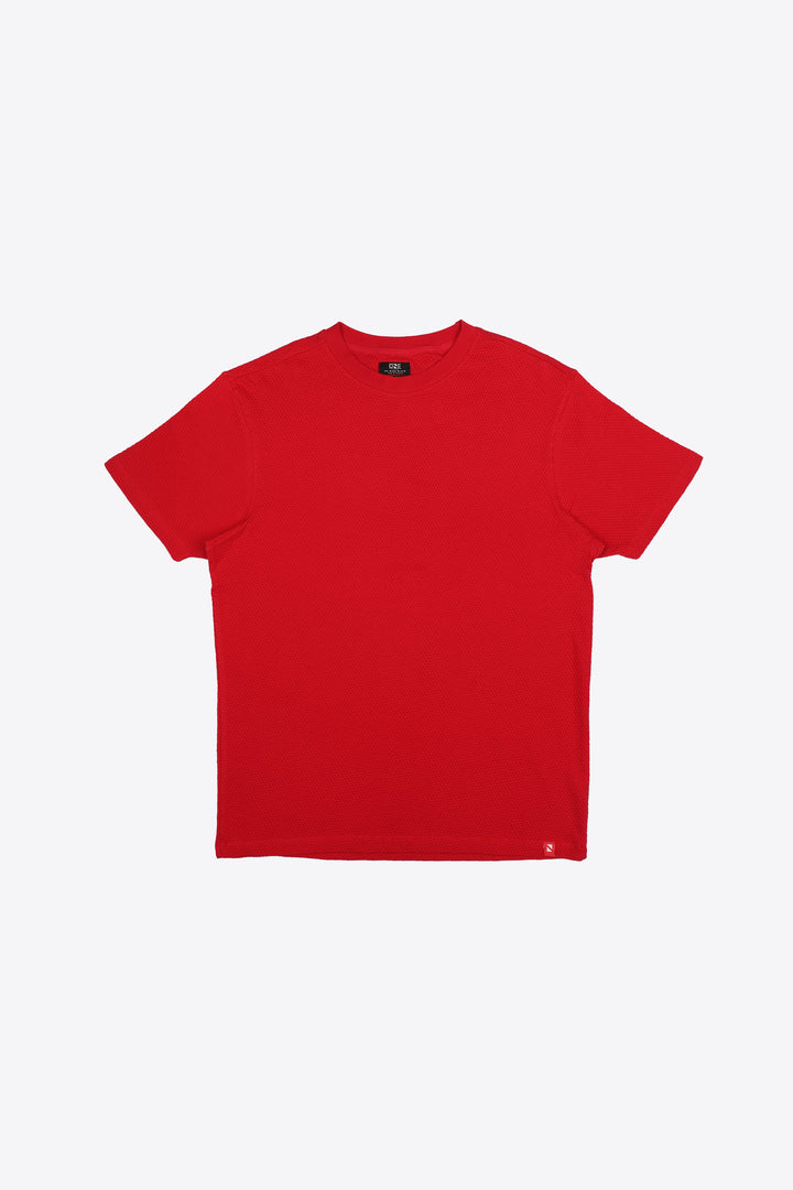 Textured Comfort Tee Red