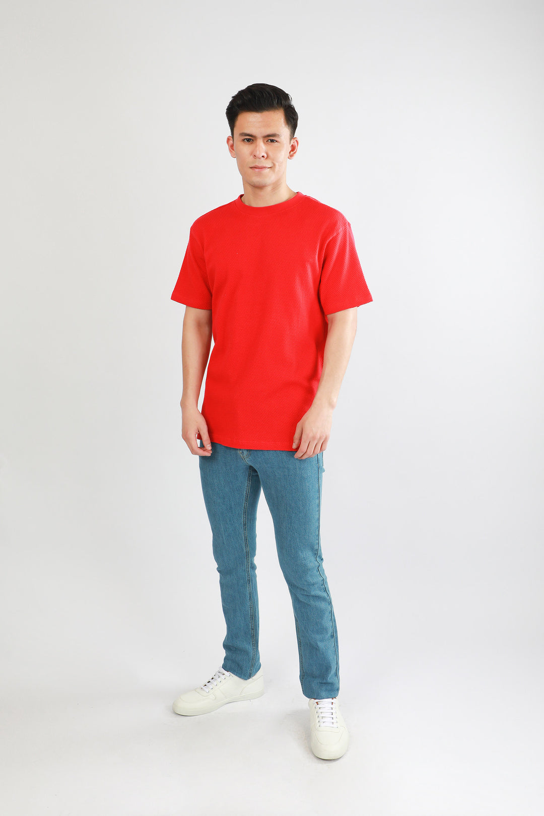 Textured Comfort Tee Red