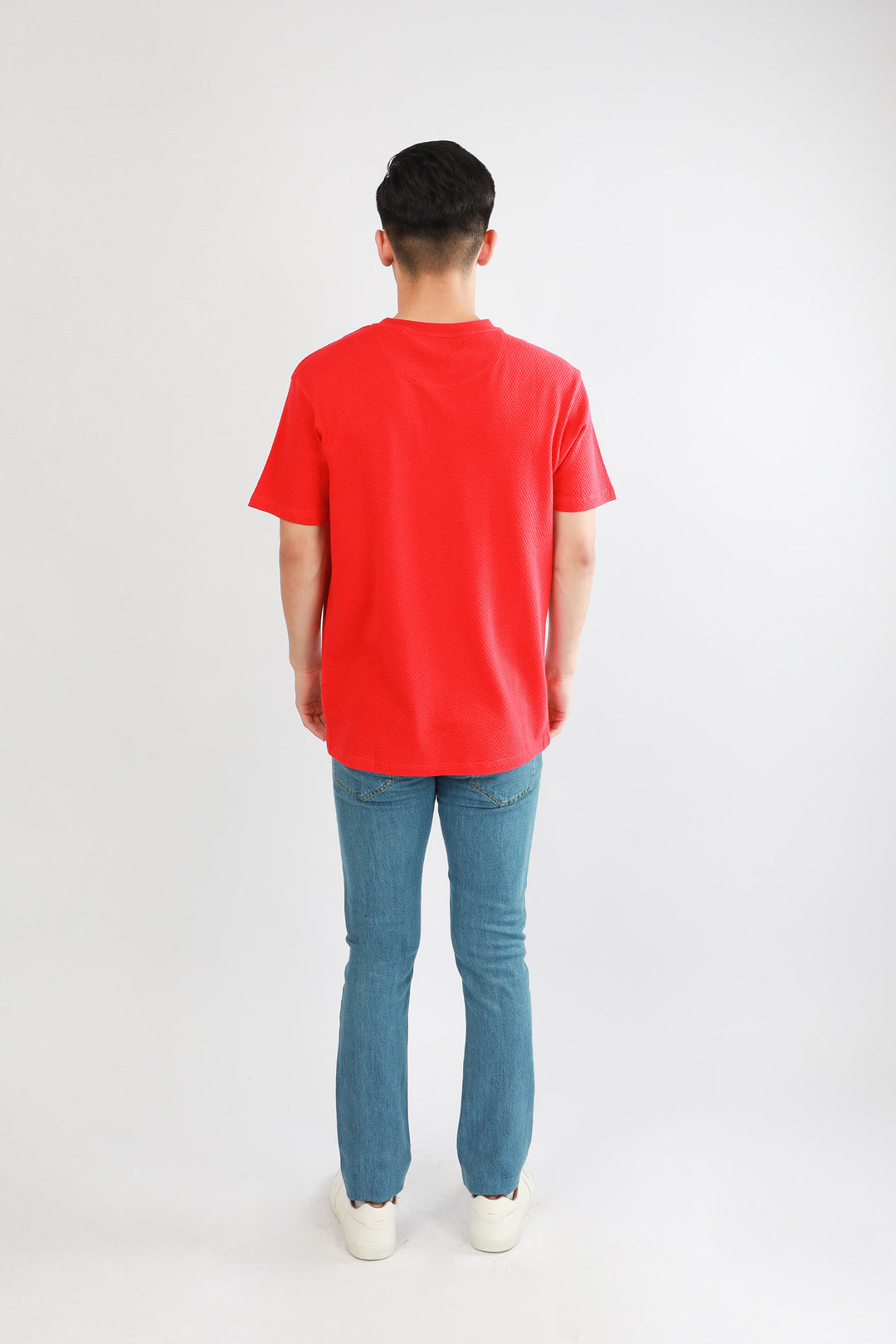 Textured Comfort Tee Red