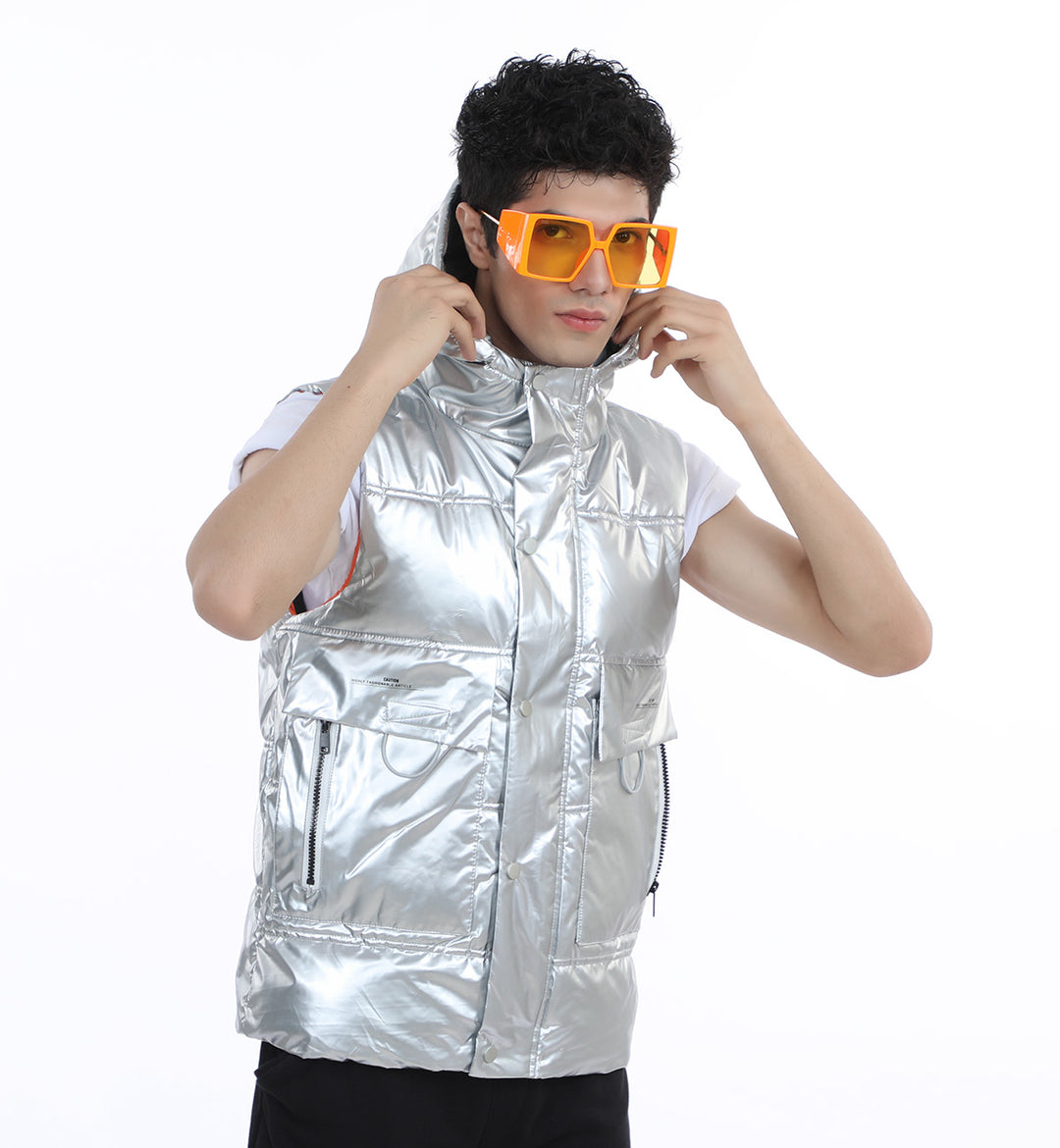 Puffer Vest Silver Metallic Puffer Jacket Athleta Puffer Vest