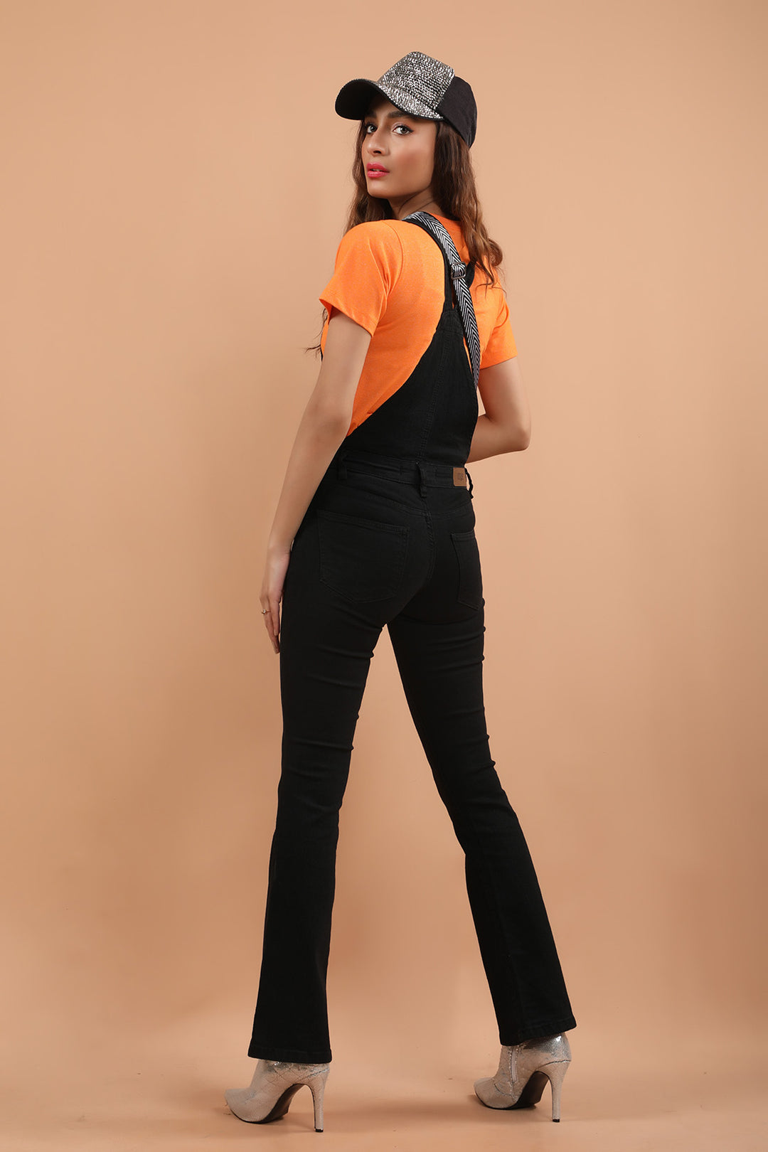 Boot-Cut Dungarees Black (7302706987159)