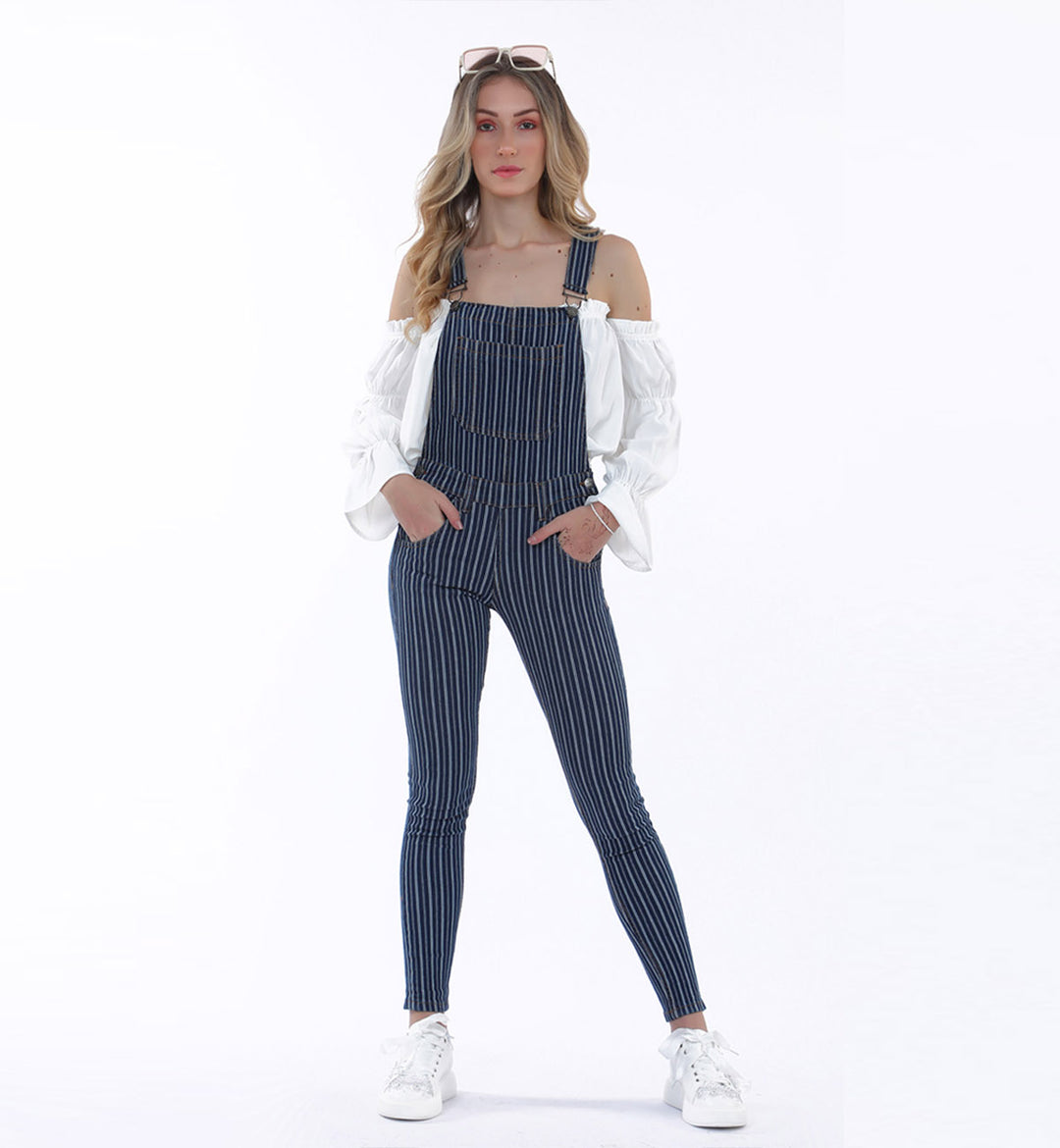 denim dungarees for ladies