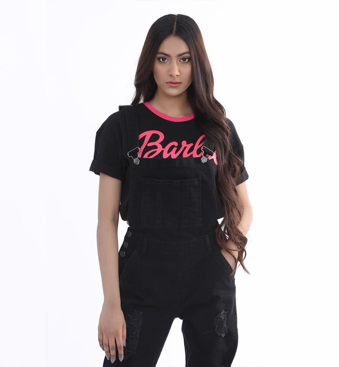 Ripped Dungaree Black (7584610844823)