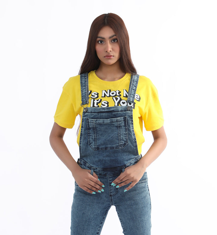 Bootcut Dungaree Blue (7552897187991)