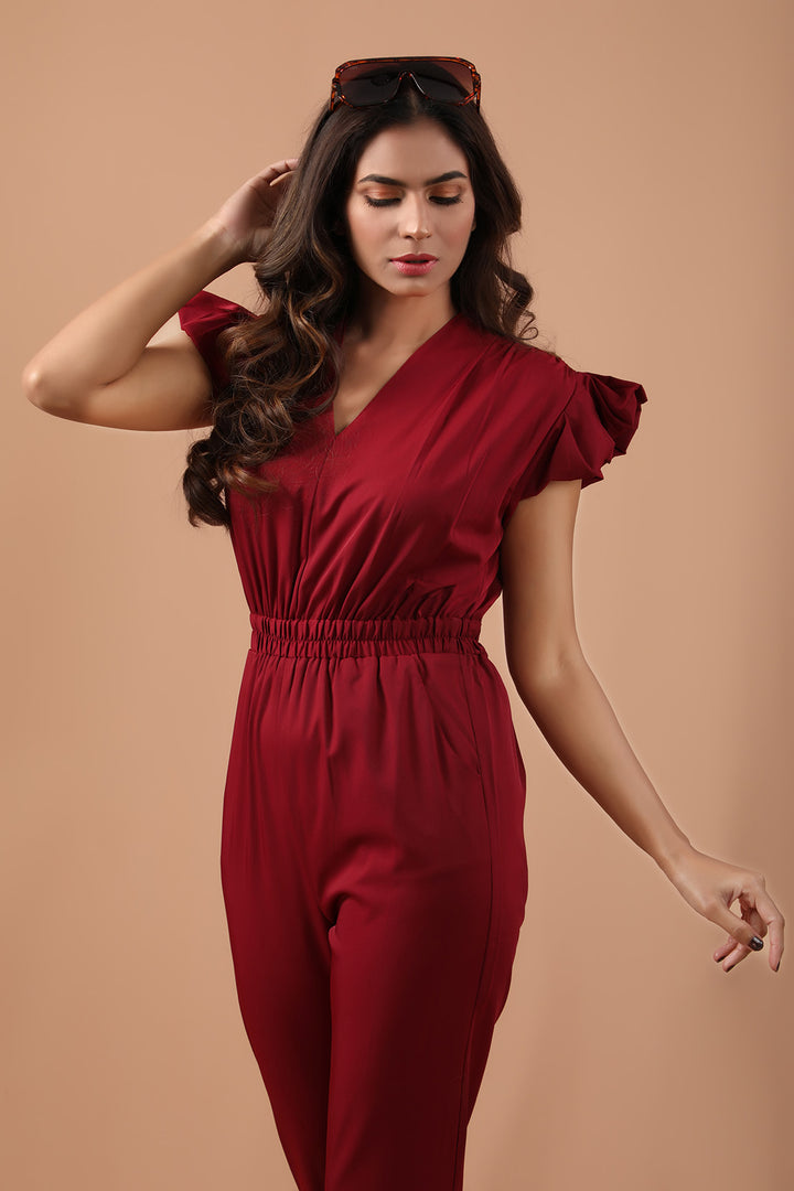 Elasticated Jumpsuit Plum (7328783990935)