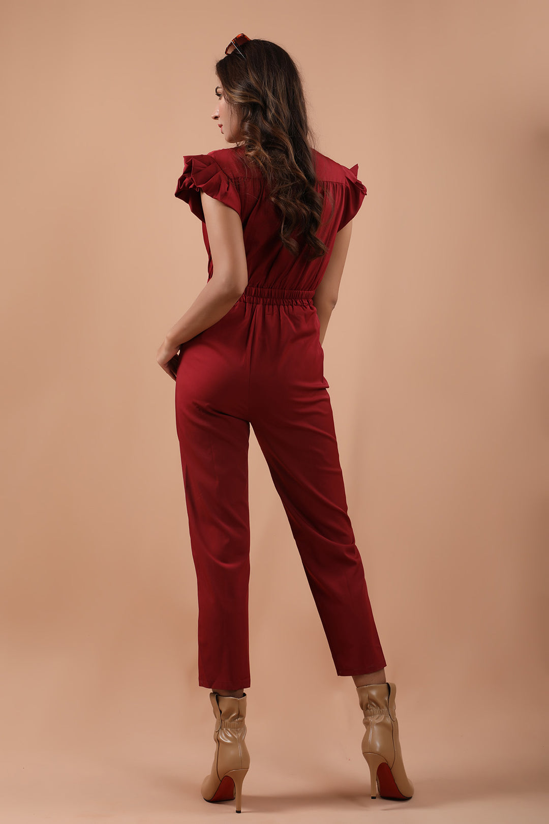 Elasticated Jumpsuit Plum (7328783990935)