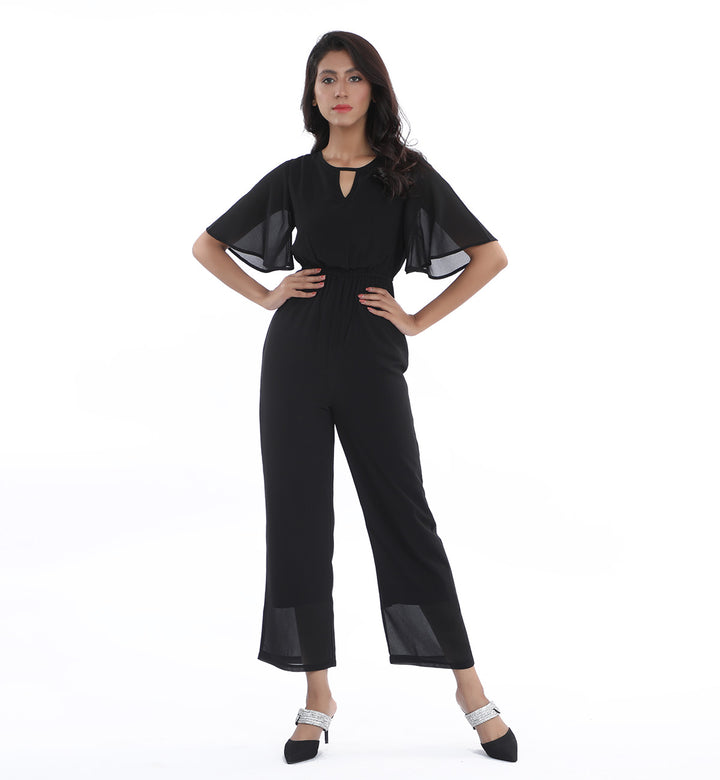 Gathered Jumpsuit Black