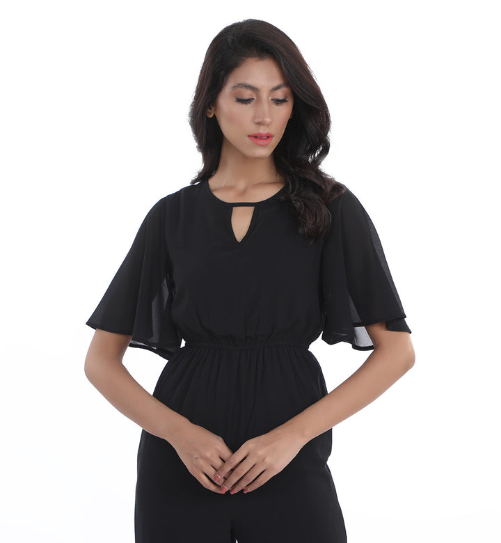 Gathered Jumpsuit Black