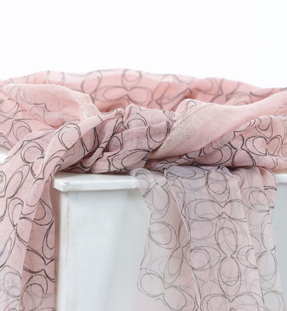 Printed Scarf Pink (7462802522263)