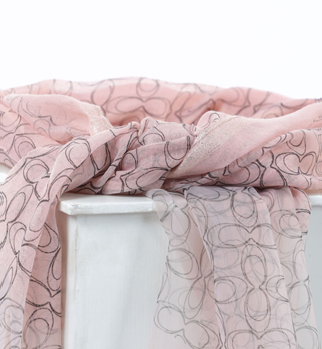 Printed Scarf Pink (7462802522263)