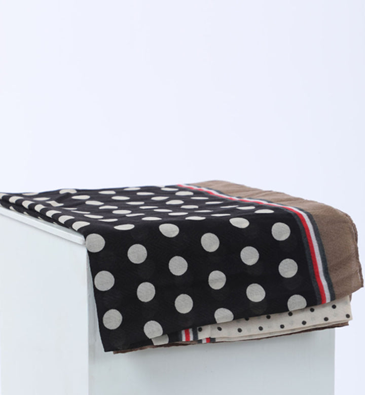 Printed Scarf Black/Offwhite (7462802653335)