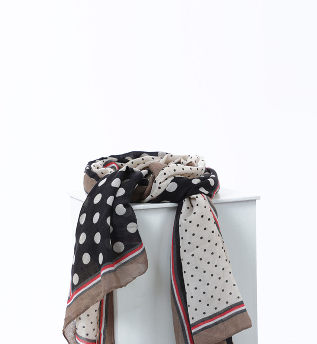 Printed Scarf Black/Offwhite (7462802653335)