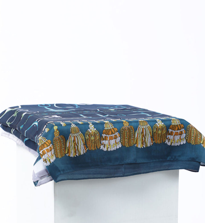 Printed Scarf Blue (7462802981015)