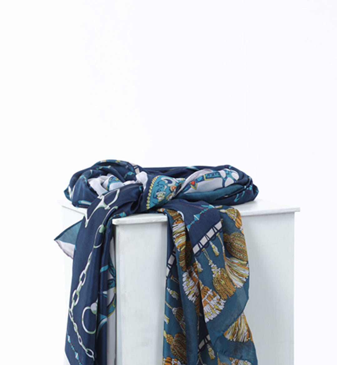 Printed Scarf Blue (7462802981015)