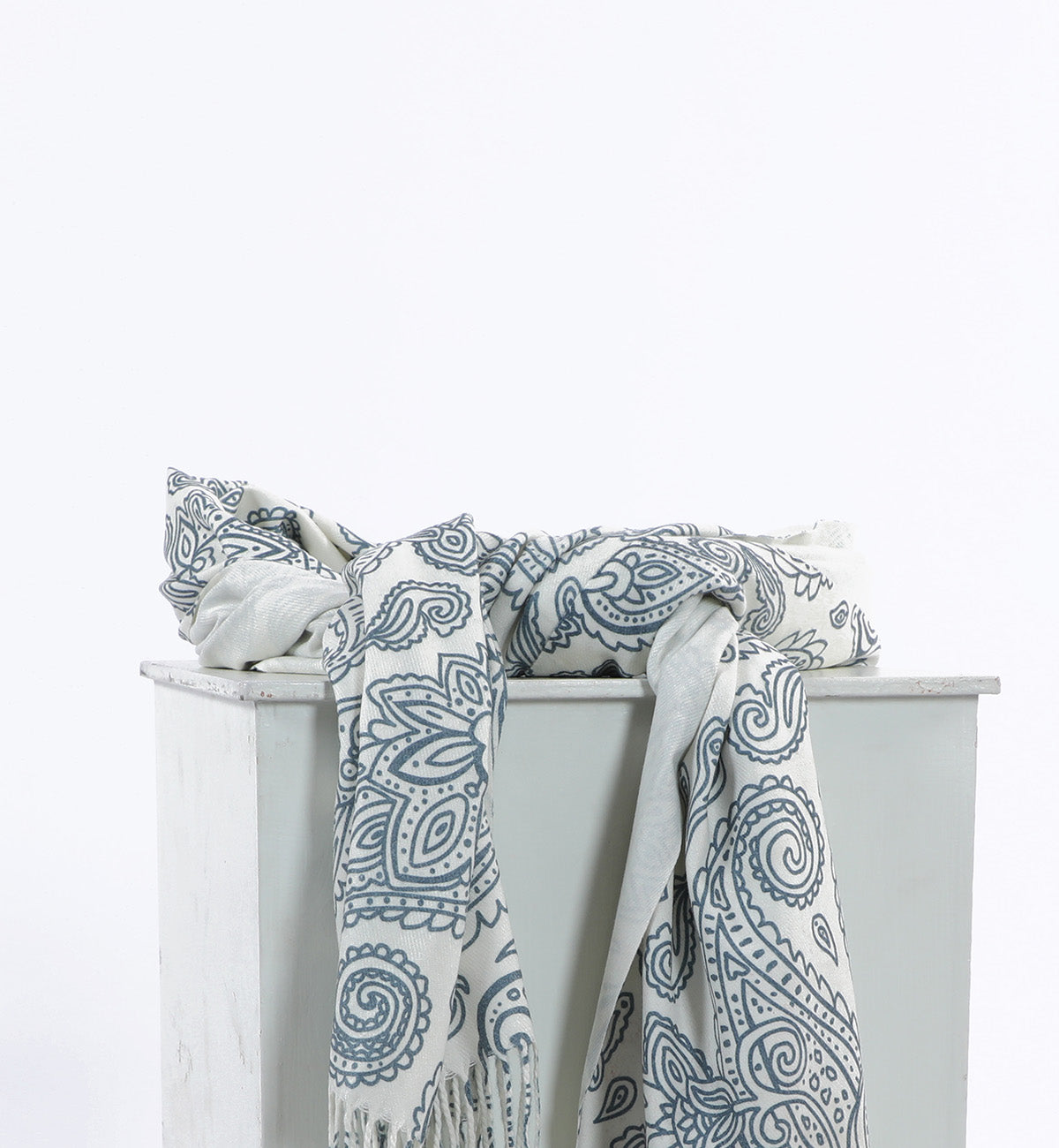 Paisley Scarf Off White