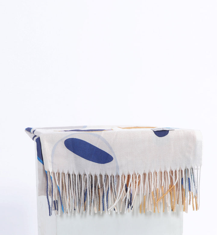 Geometric Scarf Off White
