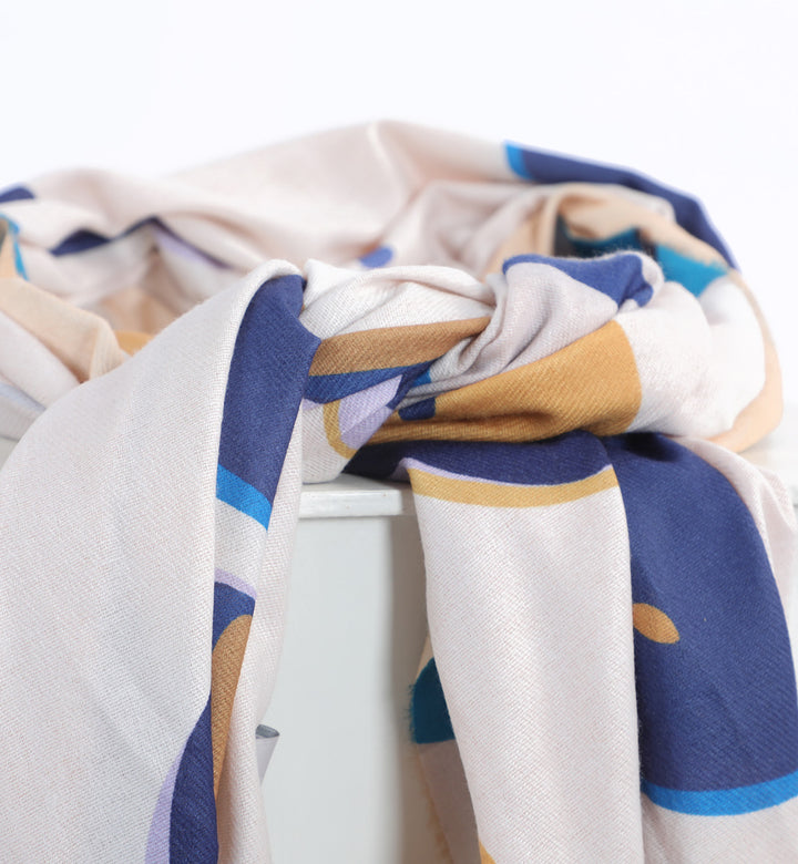 Geometric Scarf Off White