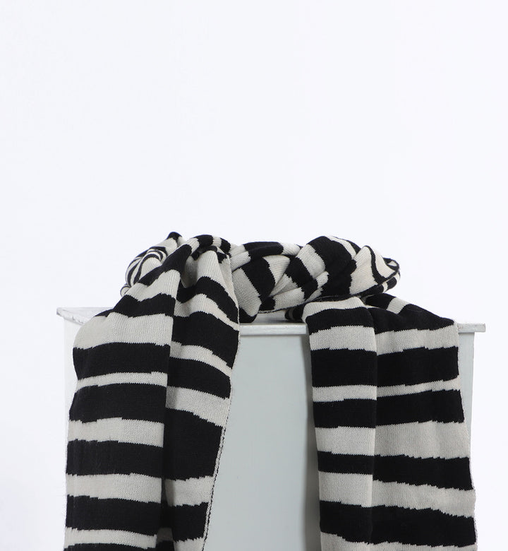 Zebra Scarf Blue/White