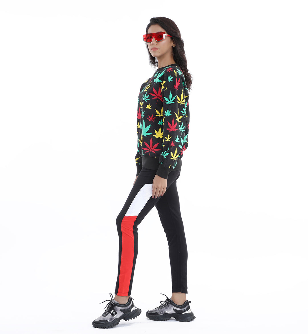 Paneled Tights Black