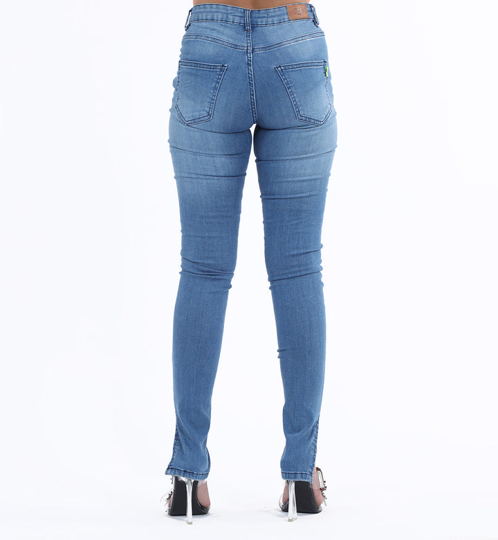 Slit Jeans Blue